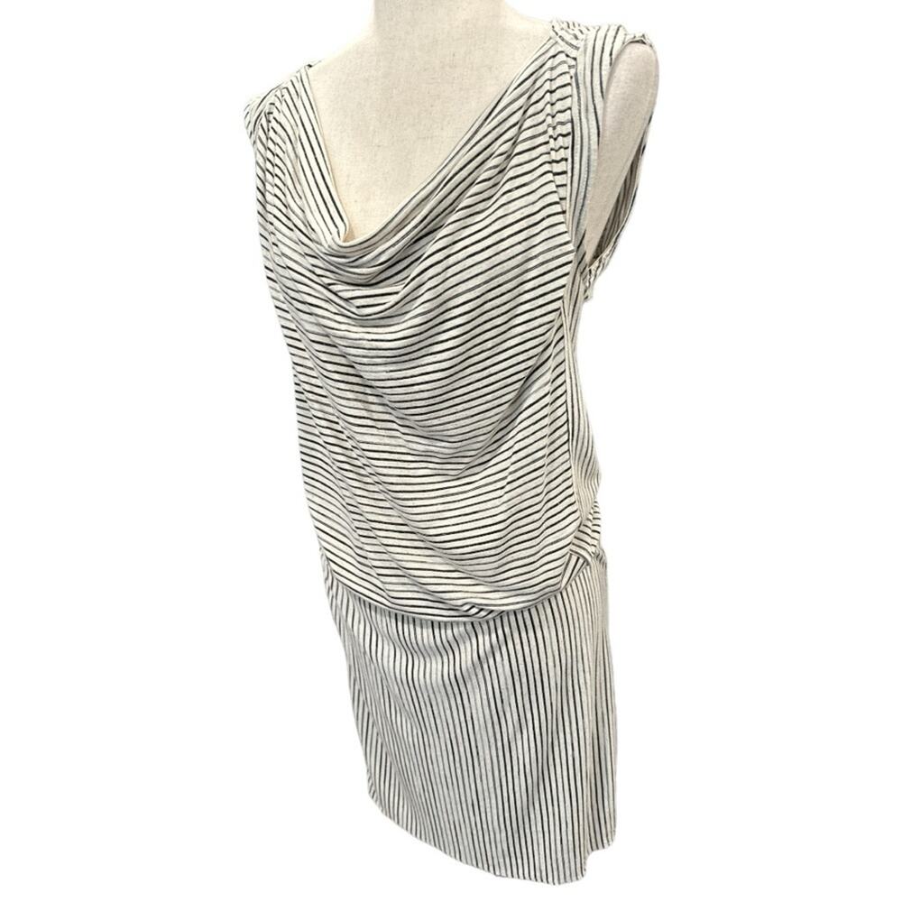 Derek Lam Striped Jersey Knit Drop Waist Dress Size M - Picture 3 of 10